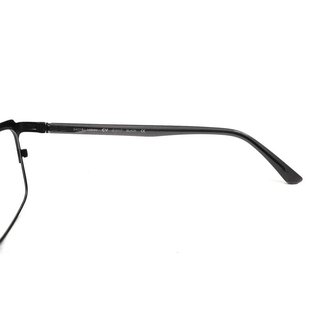 IZOD Eyeglasses Frames IZ2117 BLACK Gray Rectangle Full Rim 54-18-145